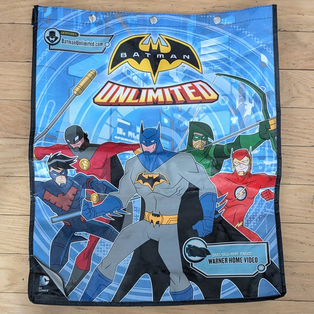2015 Comic Con Batman Unlimited Tote Bag / Backpack / Swag Bag